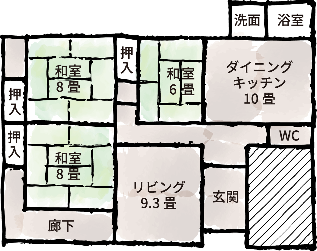 ひなたの間取り